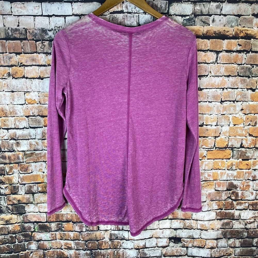 (NWT) Seven7 Long Sleeve Burnout Top - Picture 2 of 5